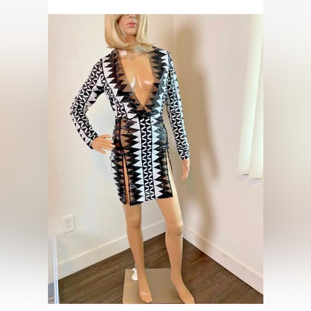 70% Off Sparkly Aztec Mini Dress - Size S